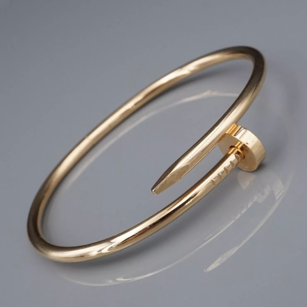 Small/medium Model Nail Cuff Gold Bracelet